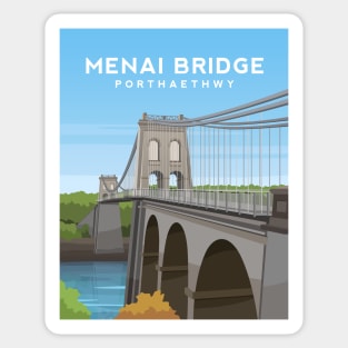 Menai Bridge, Anglesey - North Wales Sticker